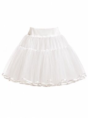 Dollcake Size 2 Girls White Under Pettiskirt Crinoline Tulle Slip EUC